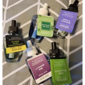 Wallflower Fragrance 5 Bulbs Assorted Lavender, Balsam, Mint, Linen, Aloha NEW